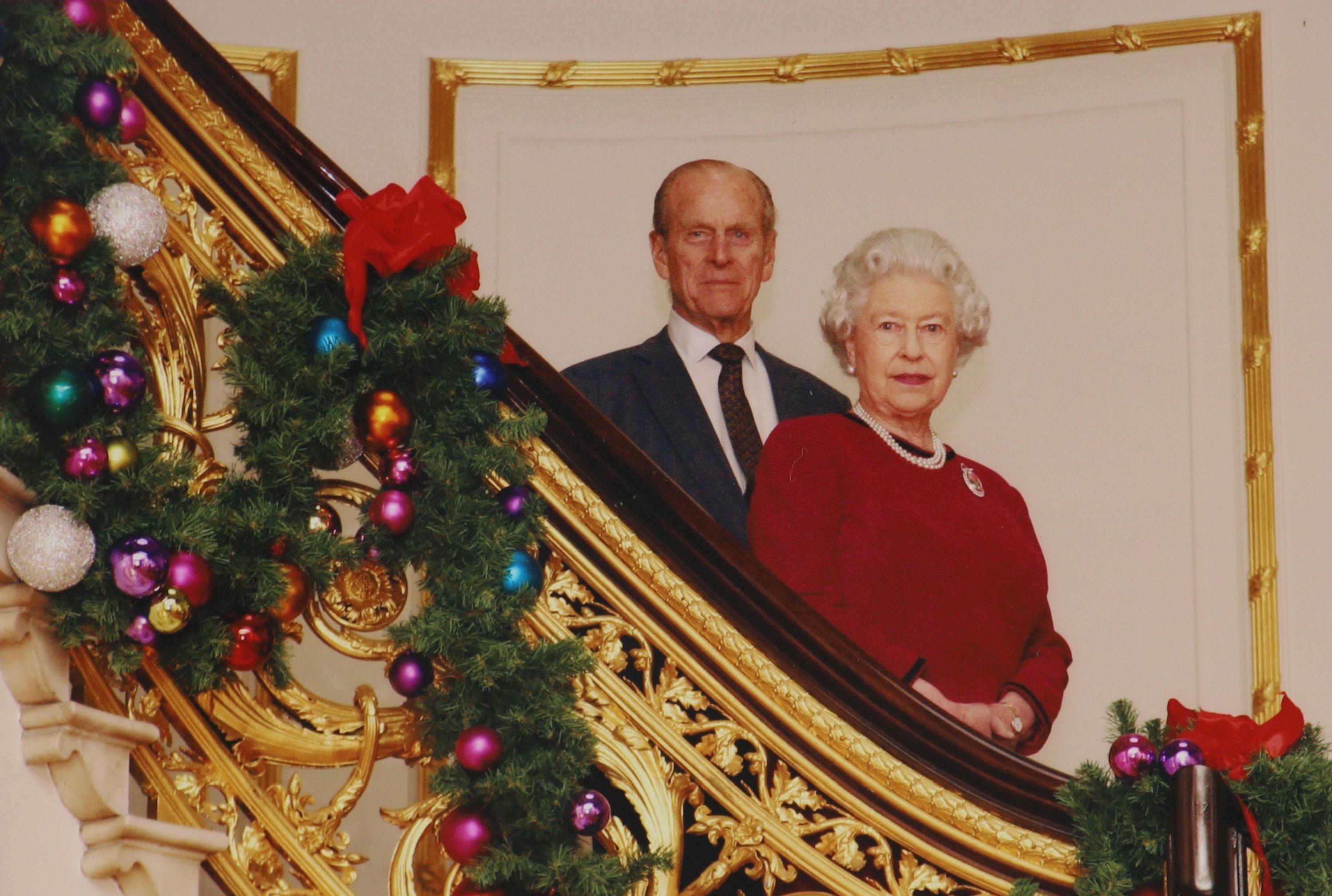 Elizabeth II, Queen of England, Philip, Prince, Duke of Edinburgh - a collection of 9 colour photographs, sent as Christmas cards, for the years 2003, 2005-06, 2008 and 2014, portraying and signed by the Queen and the Du